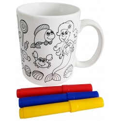 Taza para colorear