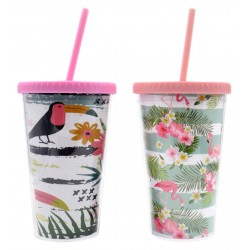 VASO PVC "FLAMENCOS"