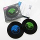 SET 2 POSAVASOS "VINILO" PVC EN CAJA DE REGALO