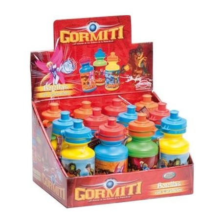 Botella de plastico Gormiti + caramelos